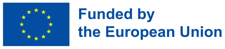 Funded by the European Union - EU logo with yellow stars on blue background